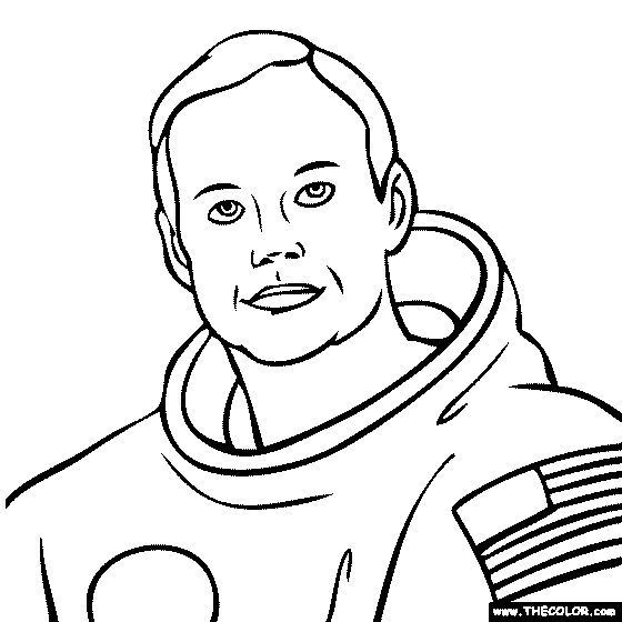 Neil Armstrong Coloring Page