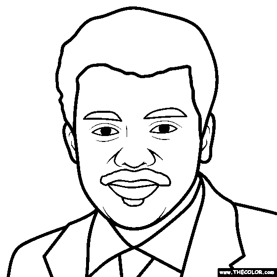 Neil deGrasse Tyson Coloring Page