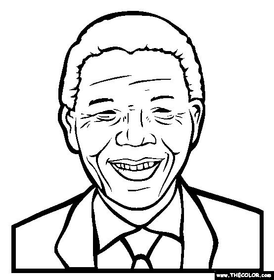 Nelson Mandela Coloring Page