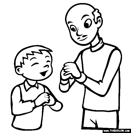 Chinese New Year Visit Coloring Page