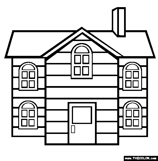 New Home Coloring Page