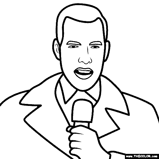 News Reporter Coloring Page