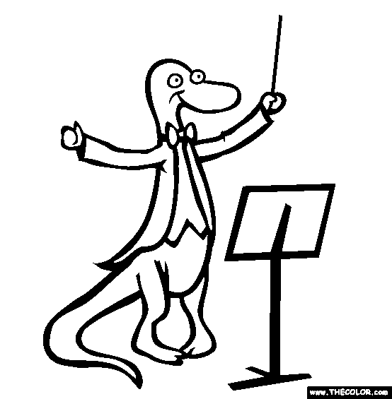Newt The Music Conductor Online Coloring Page