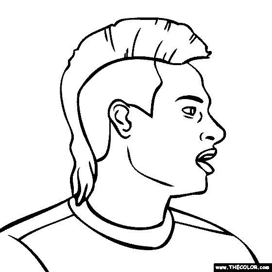 Neymar Coloring Page