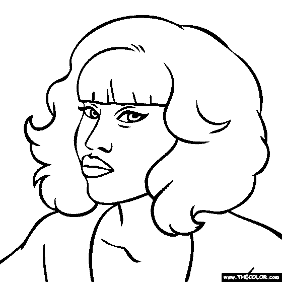 Nicki Minaj Coloring Page