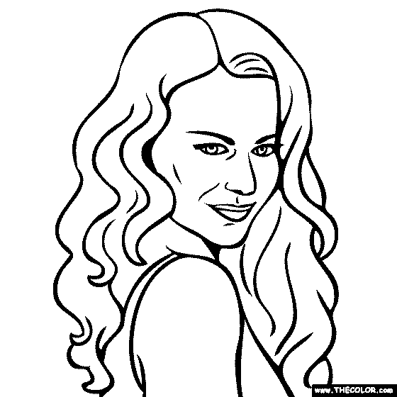 Nicole Kidman Coloring Page