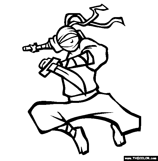 Ninja Nick Coloring Page