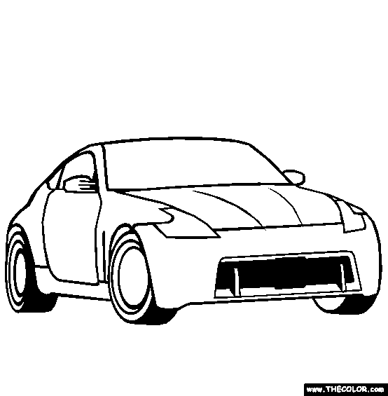 Nissan 370Z Coloring Page