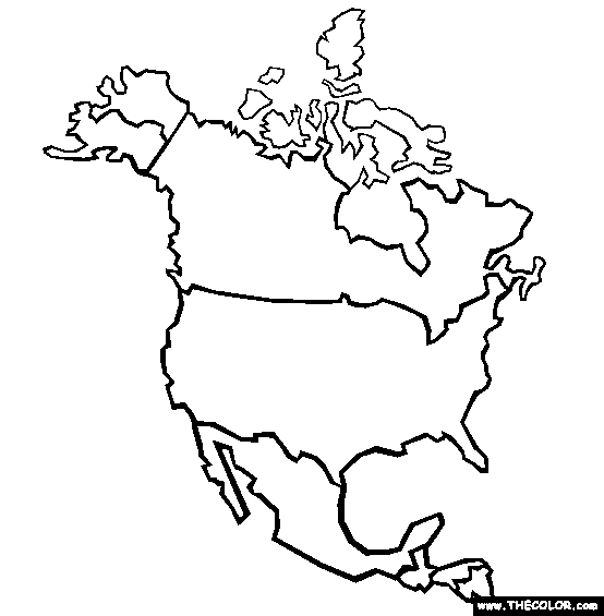 Continents Online Coloring Pages