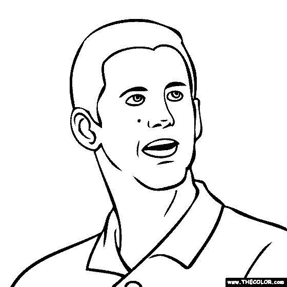Novak Djokovic Coloring Page