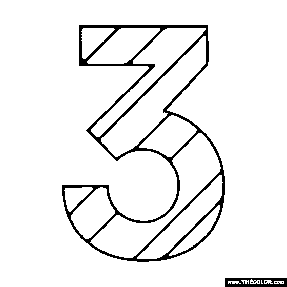 Number 3 Coloring Page