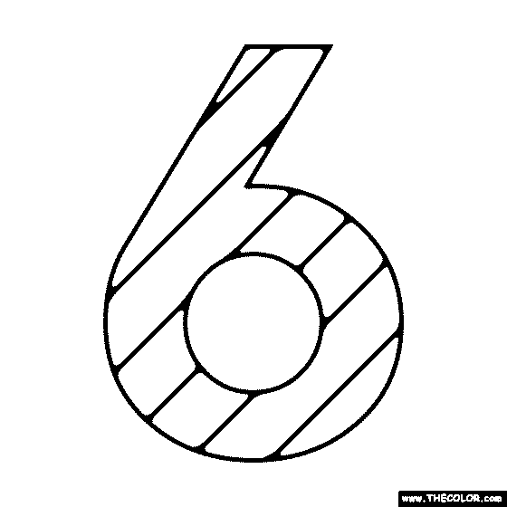 Number 6 Coloring Page