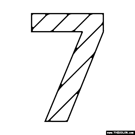 Number 7 Coloring Page