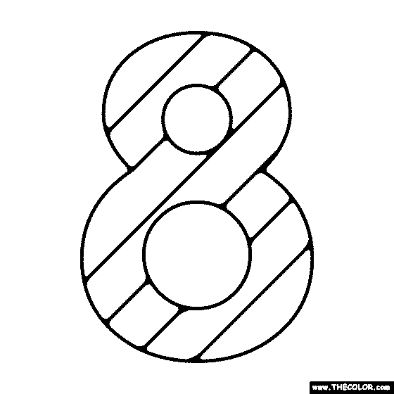 Number 8 Coloring Page