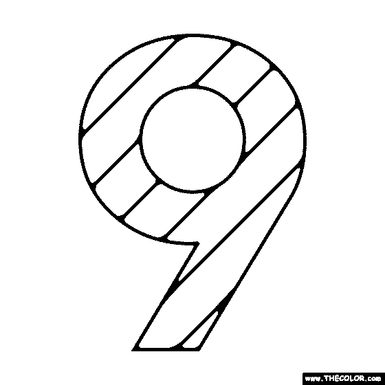 Number 9 Coloring Page