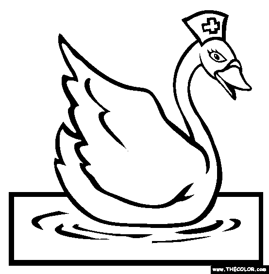 Nurse Swan Online Coloring Page 