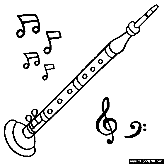 Oboe Coloring Page
