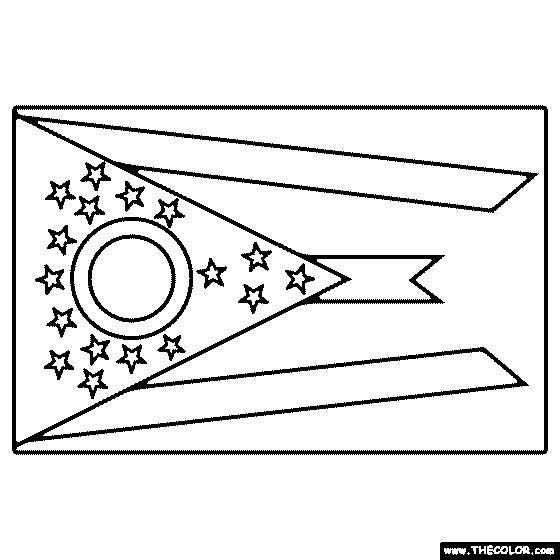 Ohio State Flag Coloring Page