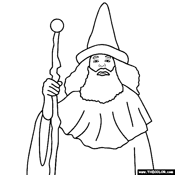 Wizard Coloring Page