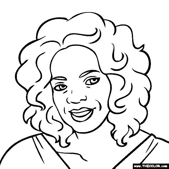 Oprah Coloring Page