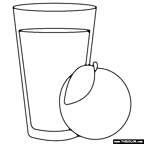 Orange Juice Coloring Page