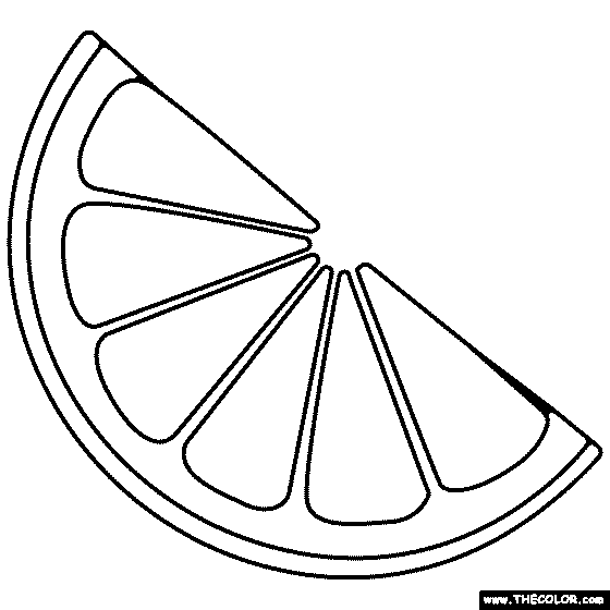 Orange Slice Coloring Page