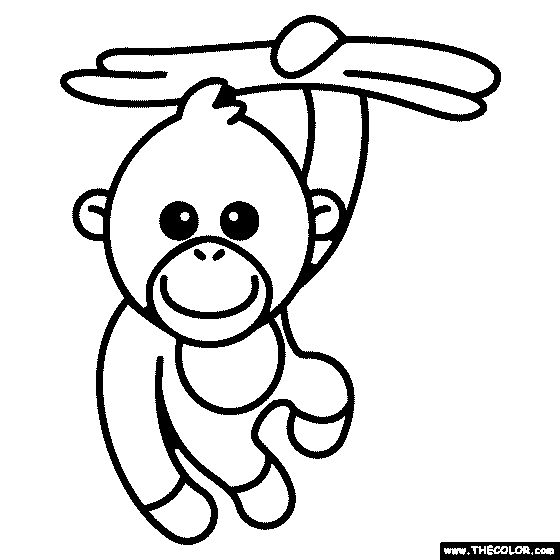 Orangutan Coloring Page