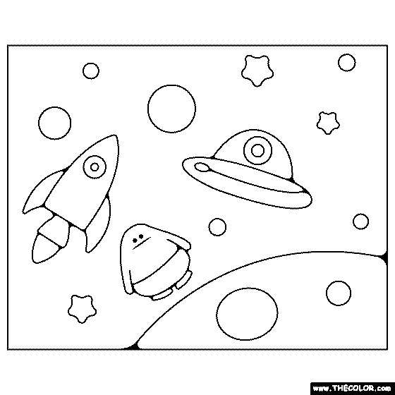 Space Online Coloring Pages 