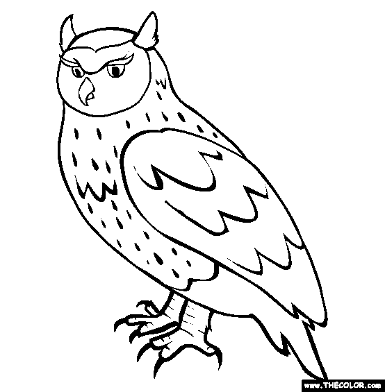 Owl Coloring Page