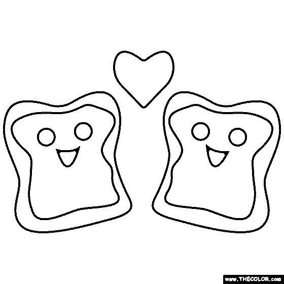 PB and J Coloring Page