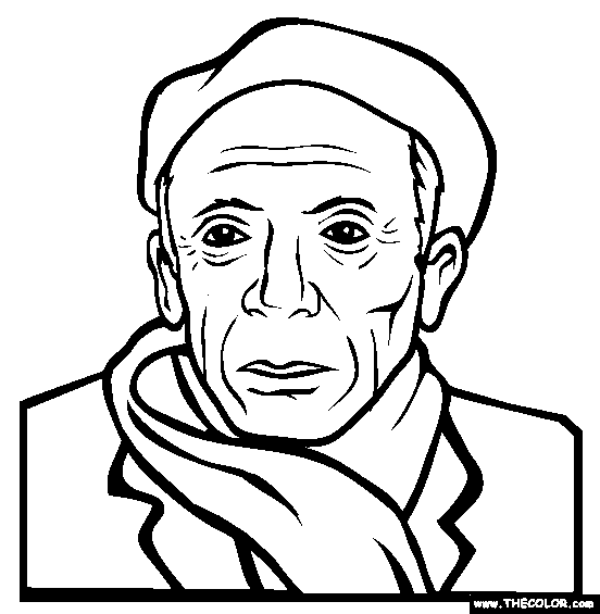 Pablo Picasso Coloring Page