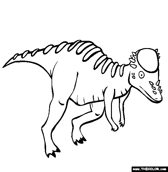 Pachycephalosaurus Coloring Page