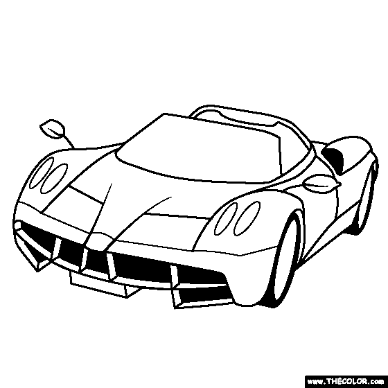 Pagani Huayra Coloring Page