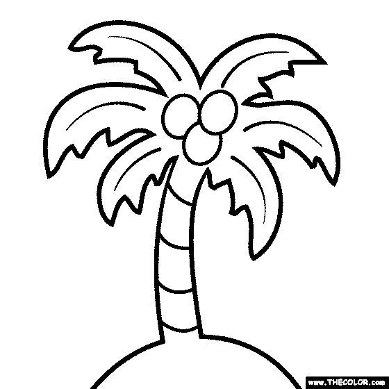 Palm Tree Coloring Page