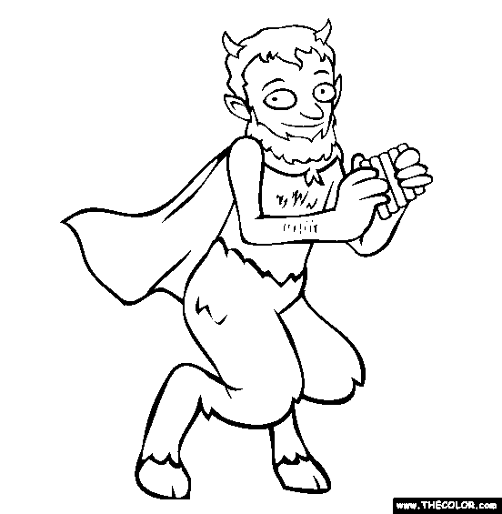 Pan Coloring Page