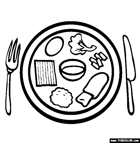 dish coloring page