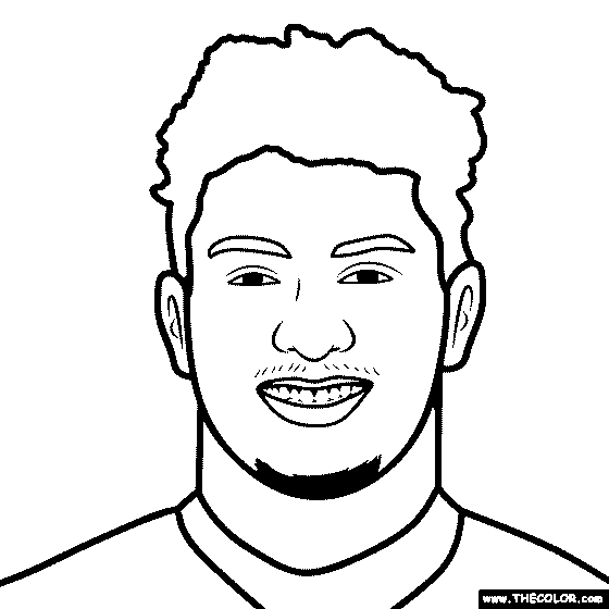 Patrick Mahomes Coloring Page