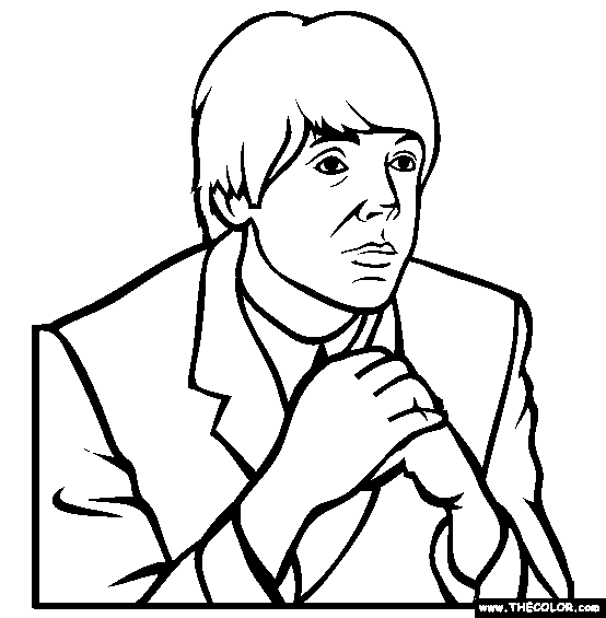 Sir Paul McCartney Coloring Page
