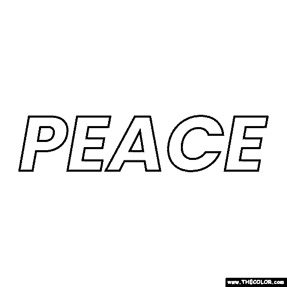 Peace Coloring Page