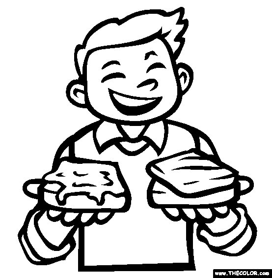 Peanut Butter Tuna Sandwich Coloring Page