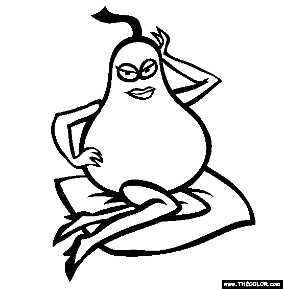 Pear Coloring Page