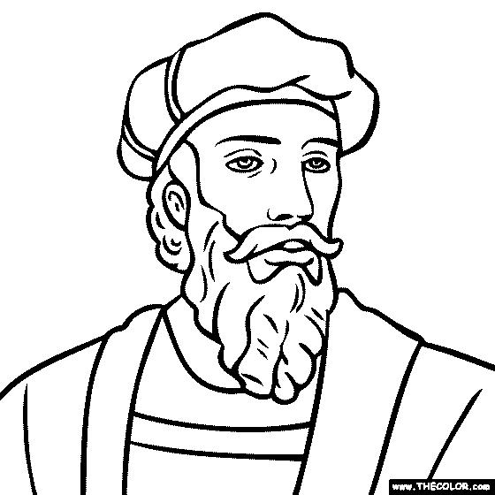 Pedro Alvares Cabral Coloring Page