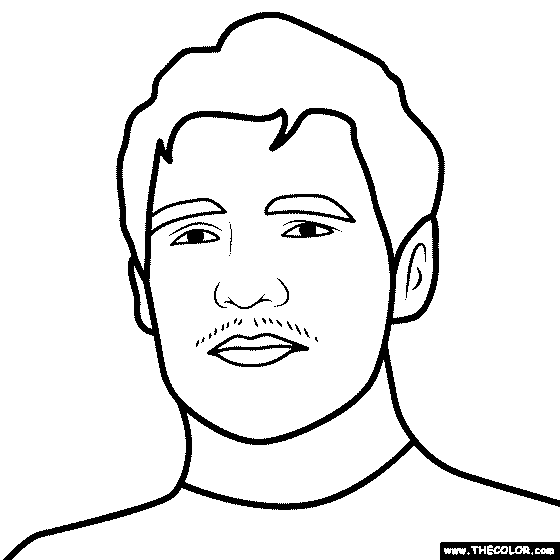 Pedro Pascal Coloring Page