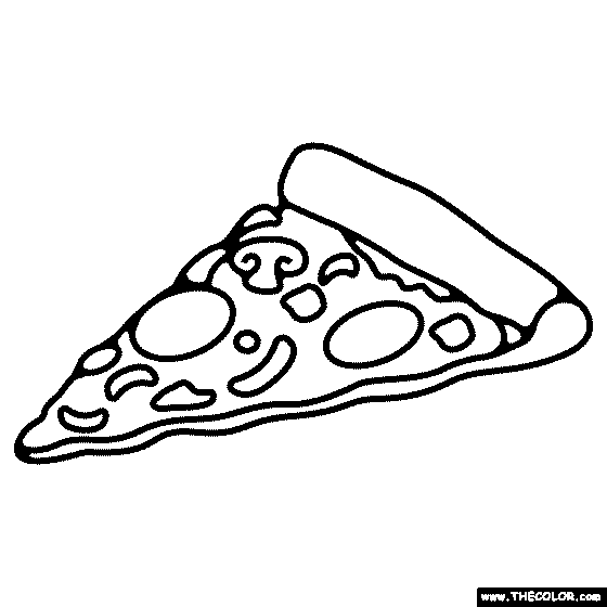 Pepperoni Pizza Coloring Page