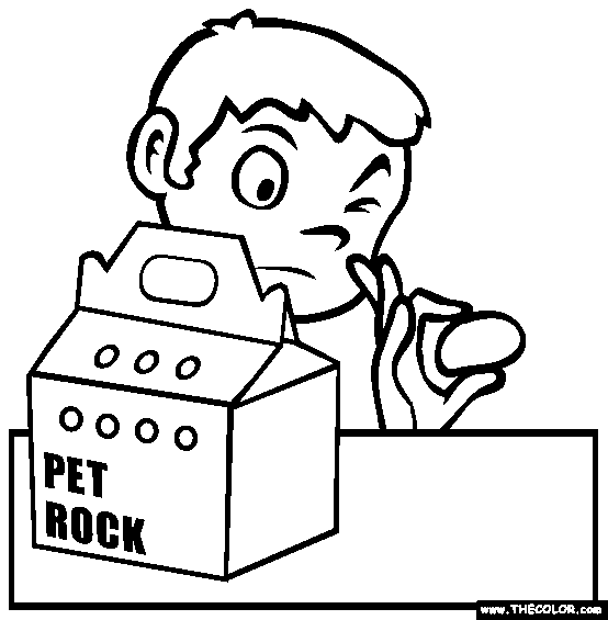 Pet Rock Coloring Page