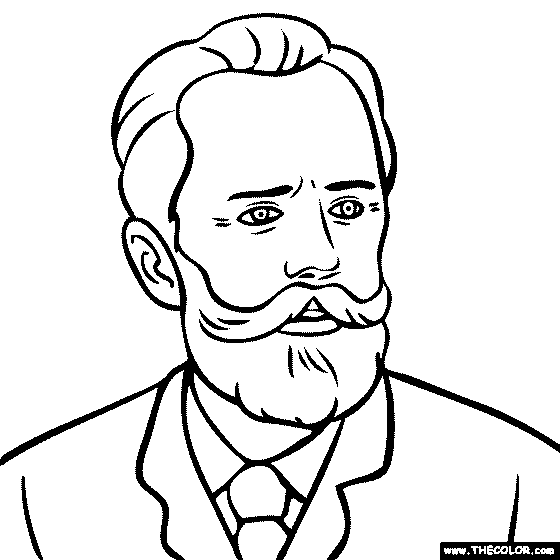 Peter Ilyich Tchaikovsky Coloring Page