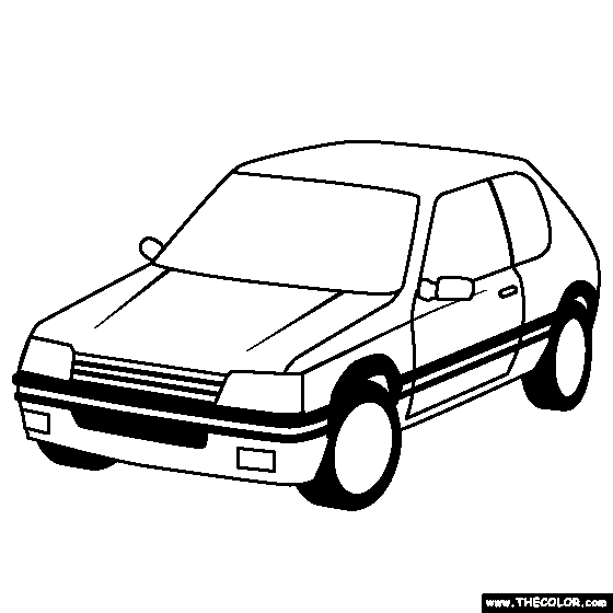 Peugeot 205 GTi online coloring page