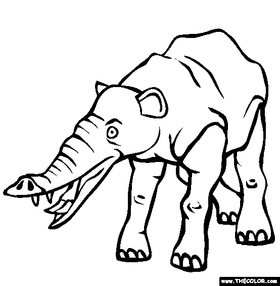 Download Prehistoric Mammals Online Coloring Pages | Page 1