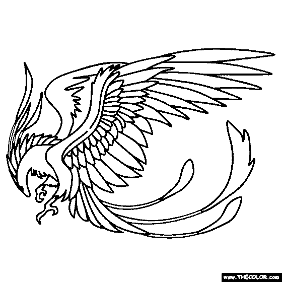 Phoenix Coloring Page