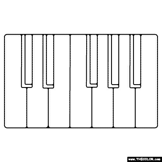 Piano Keys Coloring Page